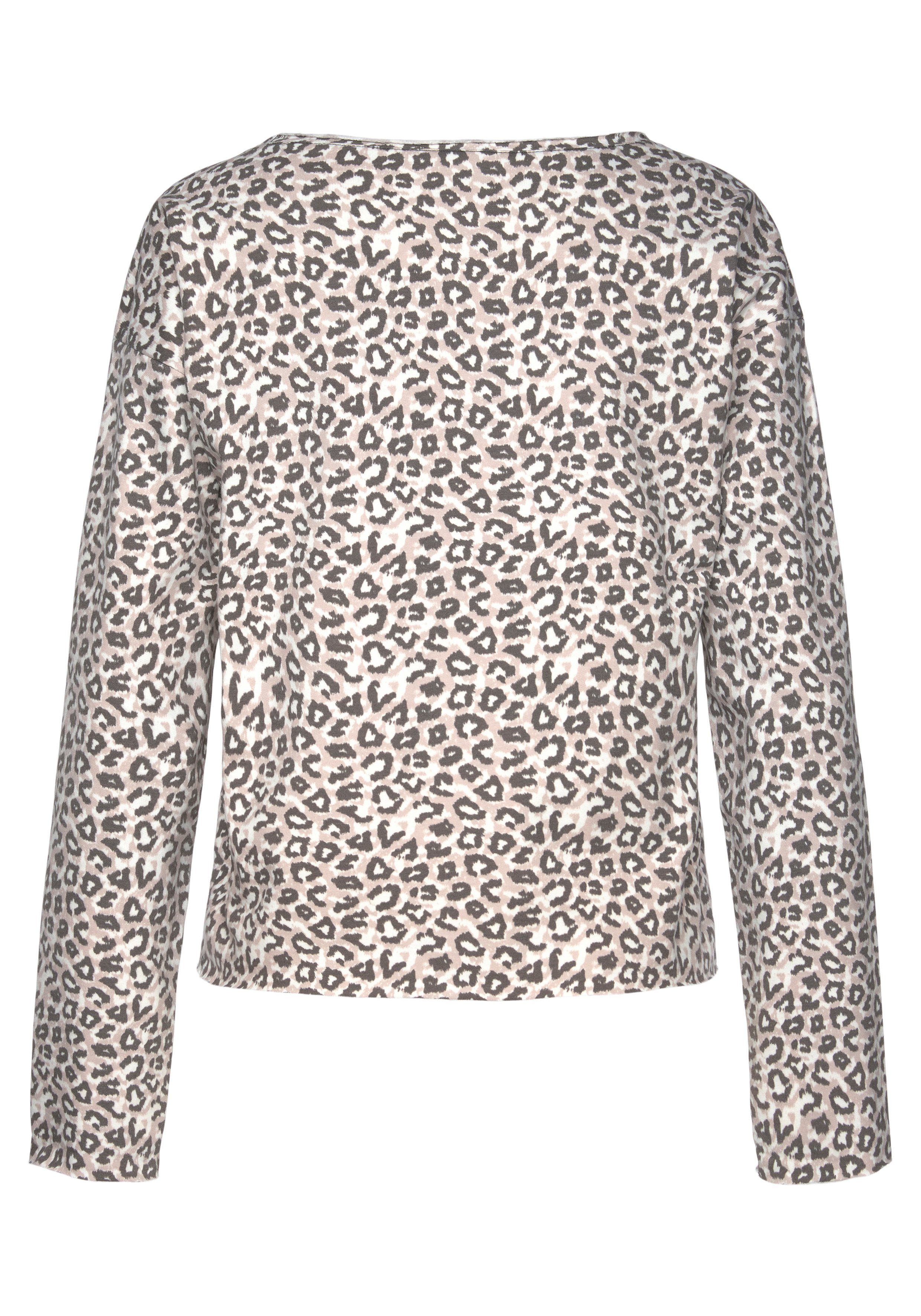 LASCANA Sweatshirt / Langarmshirt in locker sitzendem Schnitt, Loungeanzug