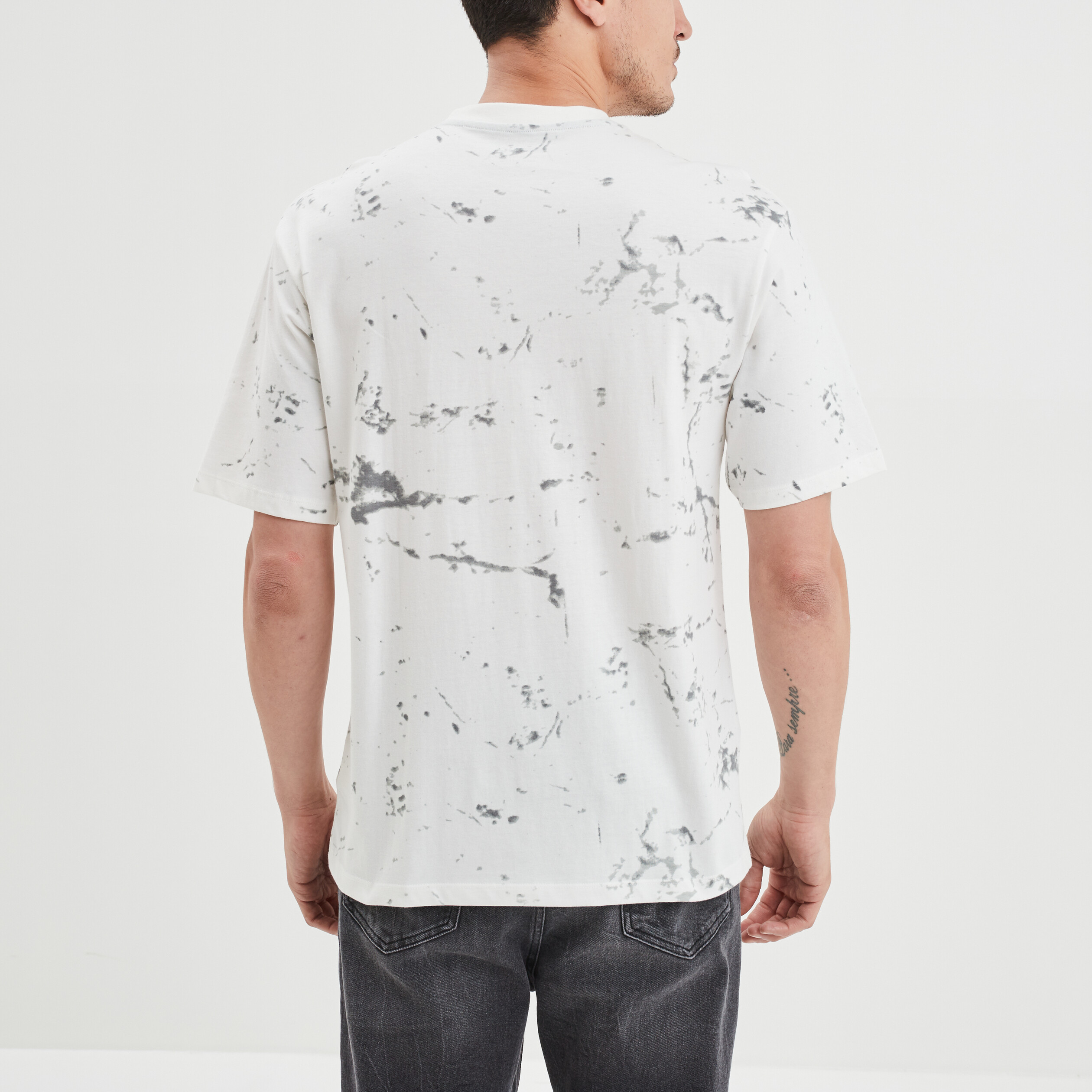 T-shirt manches courtes coton Metallica blanc homme | La Halle