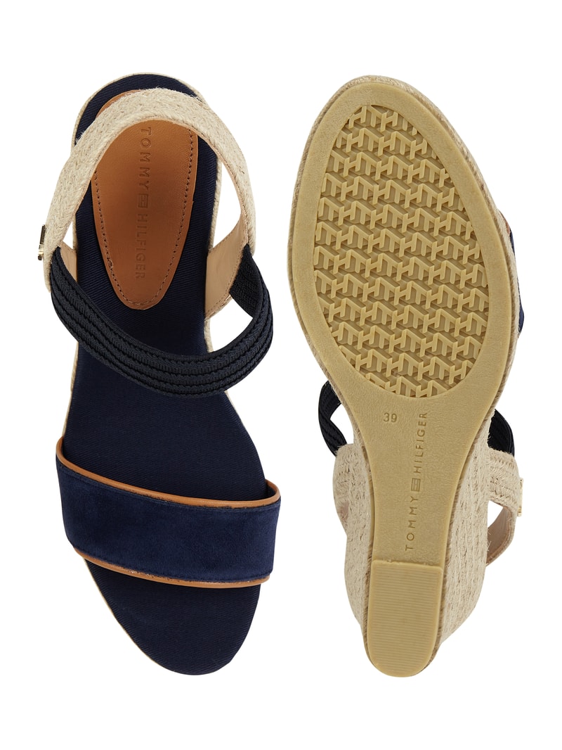 Wedges mit elastischem Einsatz in dunkelblau