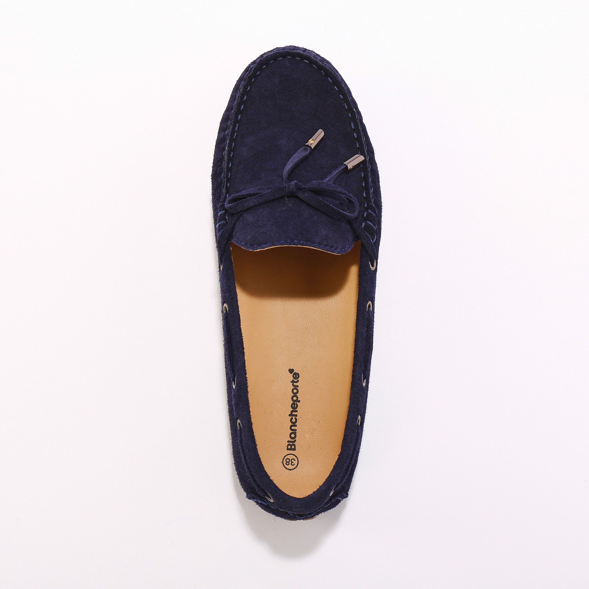 Mocassins en cuir ultra-souple à liens