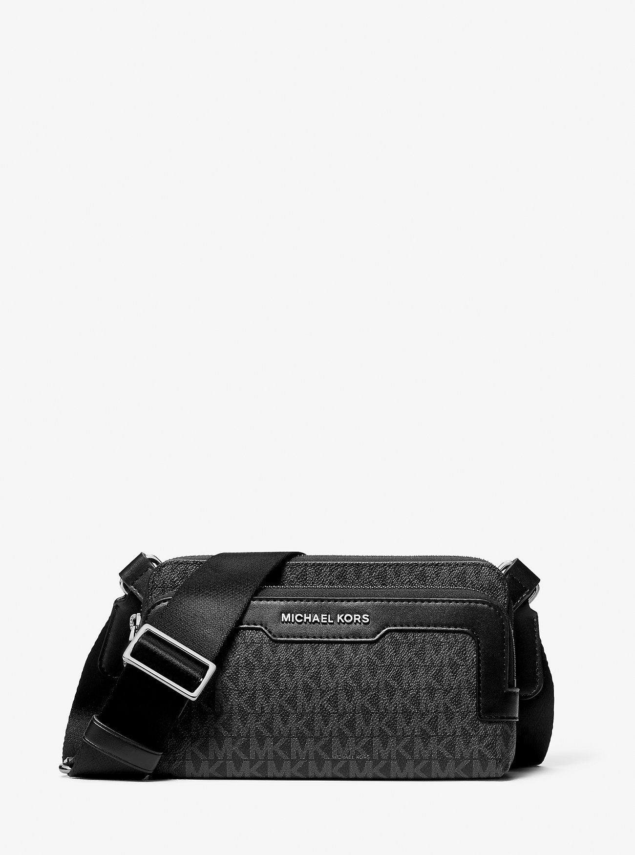 Hudson Signature Logo Crossbody Bag - BLACK
