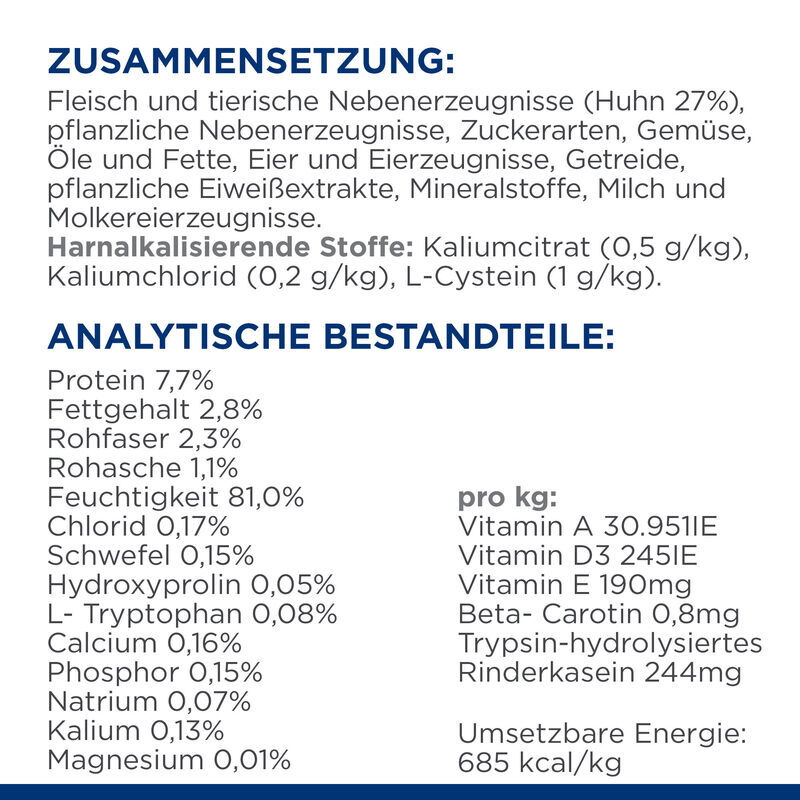Hill's Urinary Hill's Prescription Diet c/d Urinary Stress + Metabolic mit Huhn 24x85 g