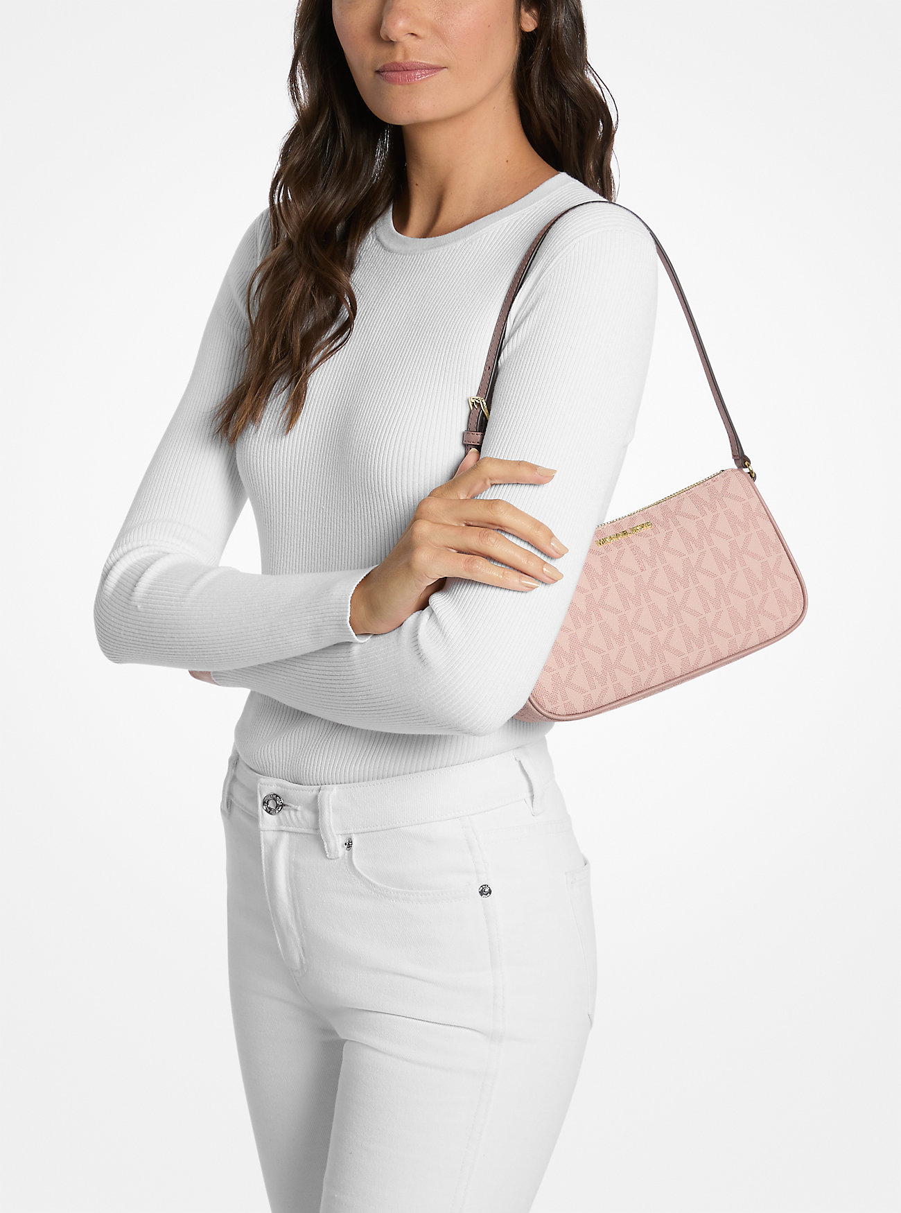 Jet Set Medium Signature Logo Pochette - BALLET