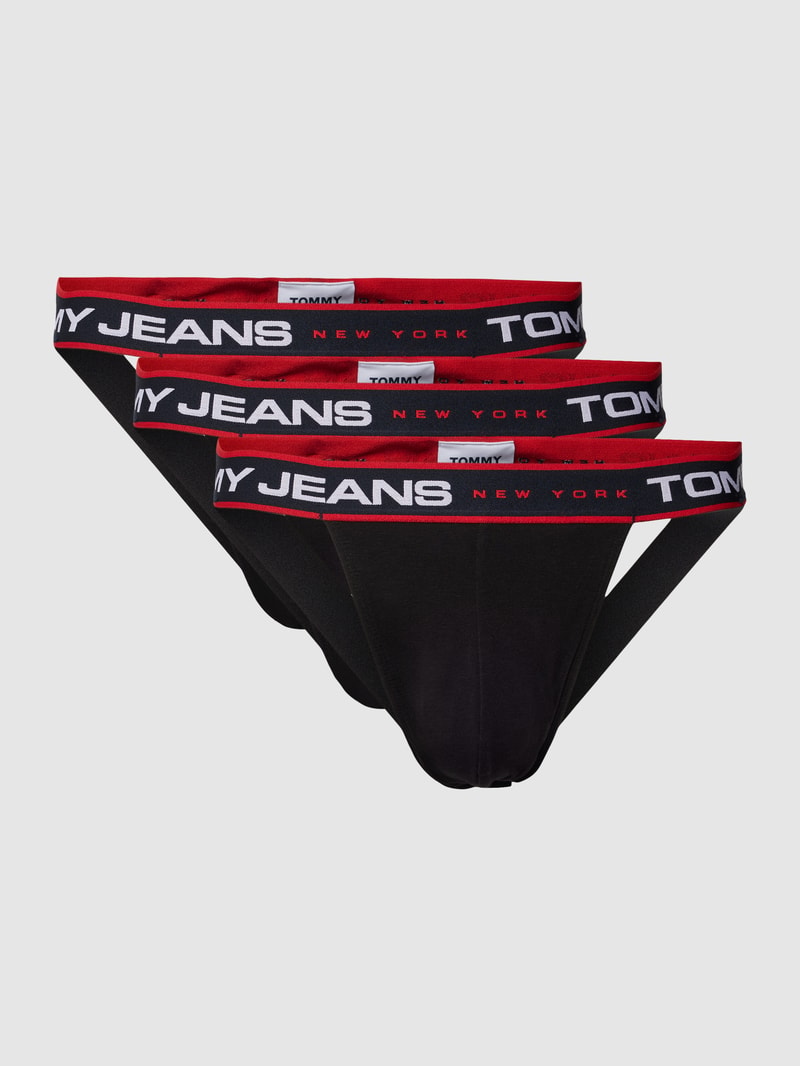 Jockstrap mit elastischem Logo-Bund Modell 'NEW YORK' im 3er-Pack in schwarz