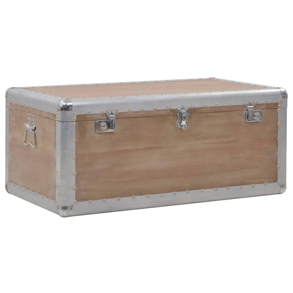 vidaXL Aufbewahrungsbox Aufbewahrungsbox Tannenholz Massiv 91x52x40 cm Braun