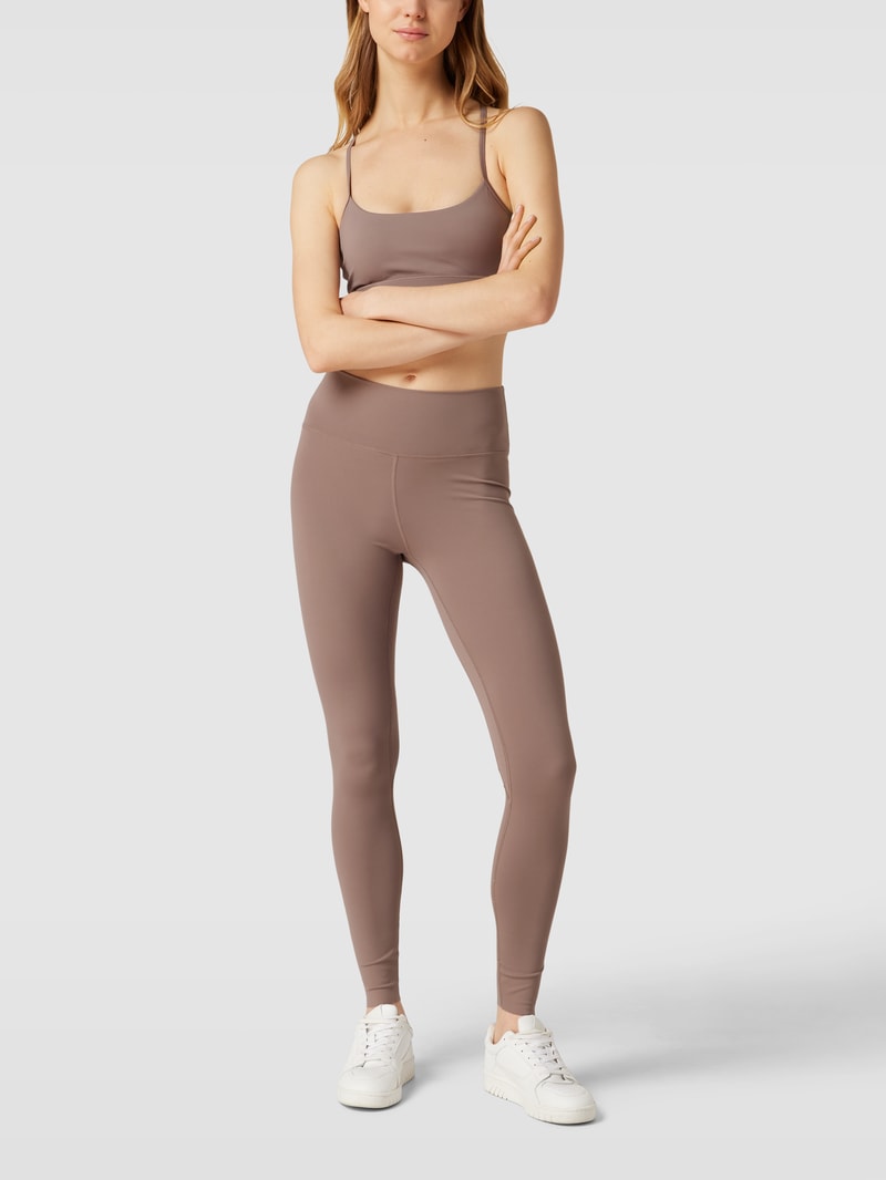 BH mit Label-Print in dunkelbraun
