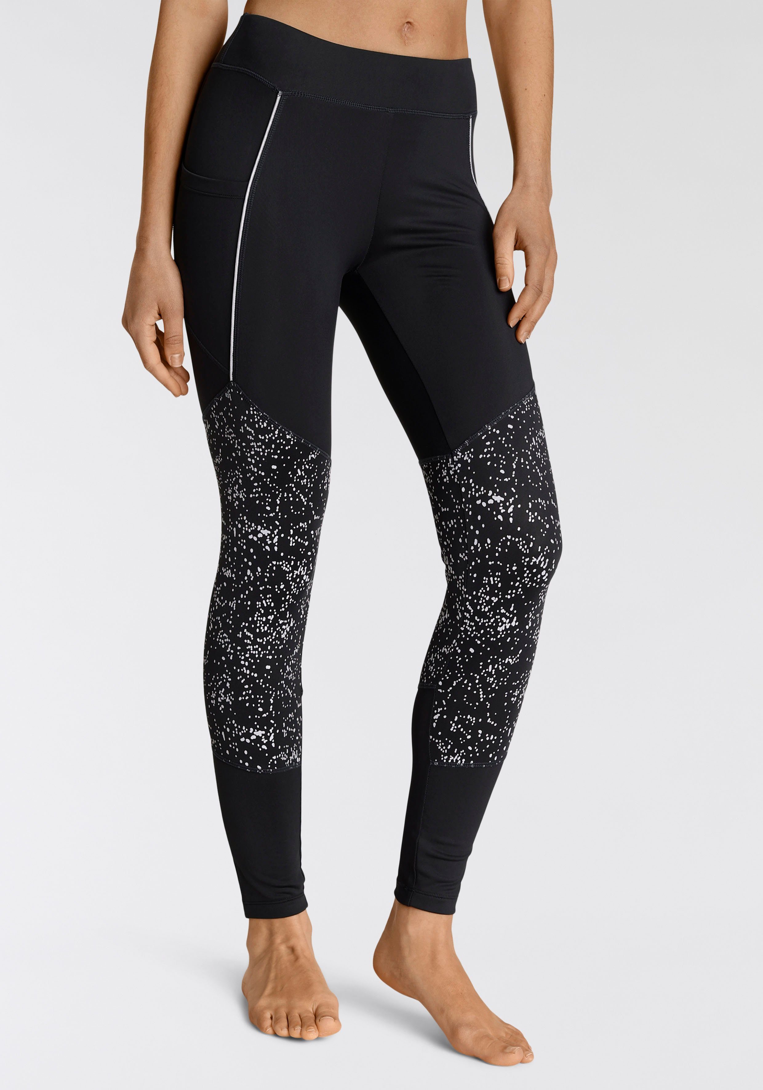 LASCANA ACTIVE Funktionsleggings mit reflektierenden Print