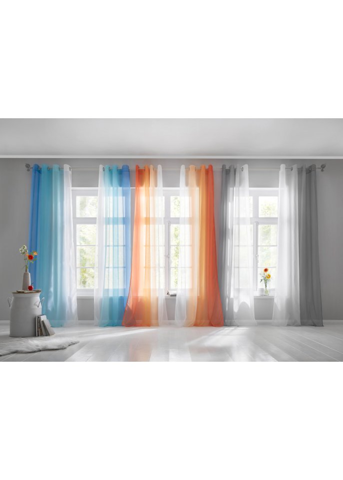 Gardinen mit Farbverlauf (2er Pack)