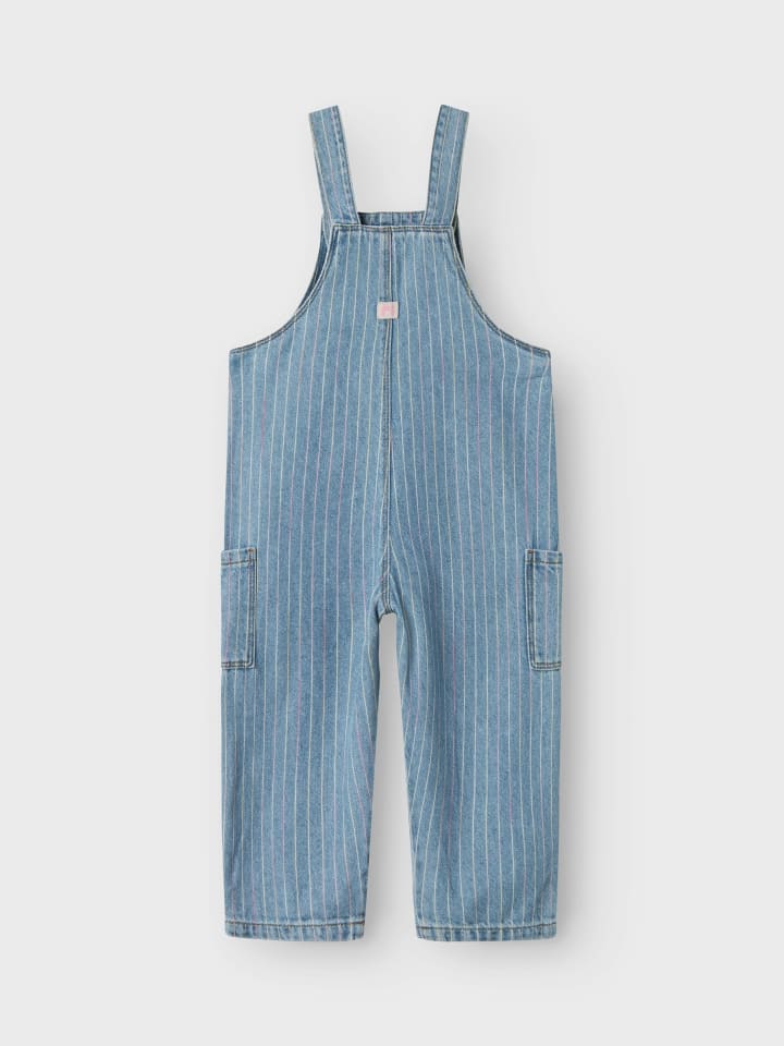 name it Latzhose Jeans NMFMACIE STRIPE in light blue denim günstig kaufen