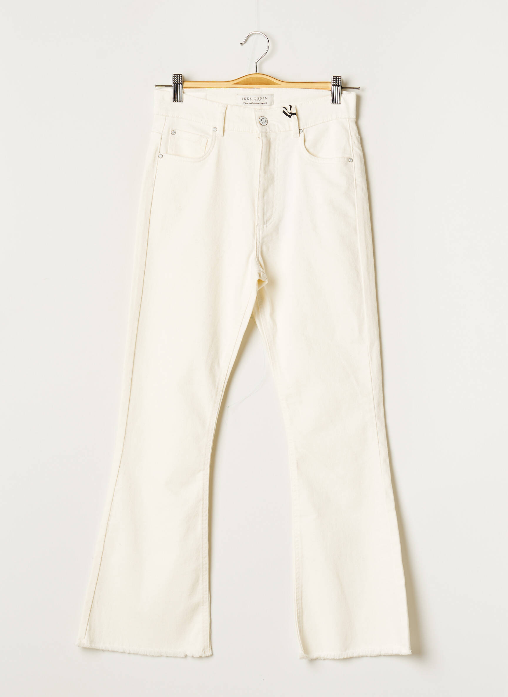 Ikks Jean Flare Femme couleur blanc