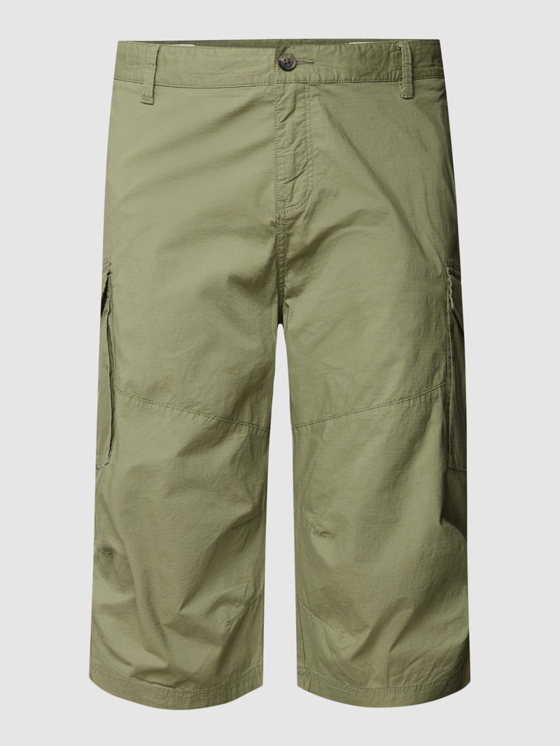 PLUS SIZE Caprihose mit Cargotaschen Modell 'Detroit' in olivgrün