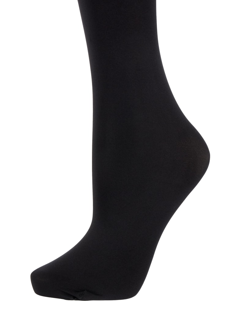 Strumpfhose mit transparentem Design Modell 'SEIDENGLATT' in schwarz