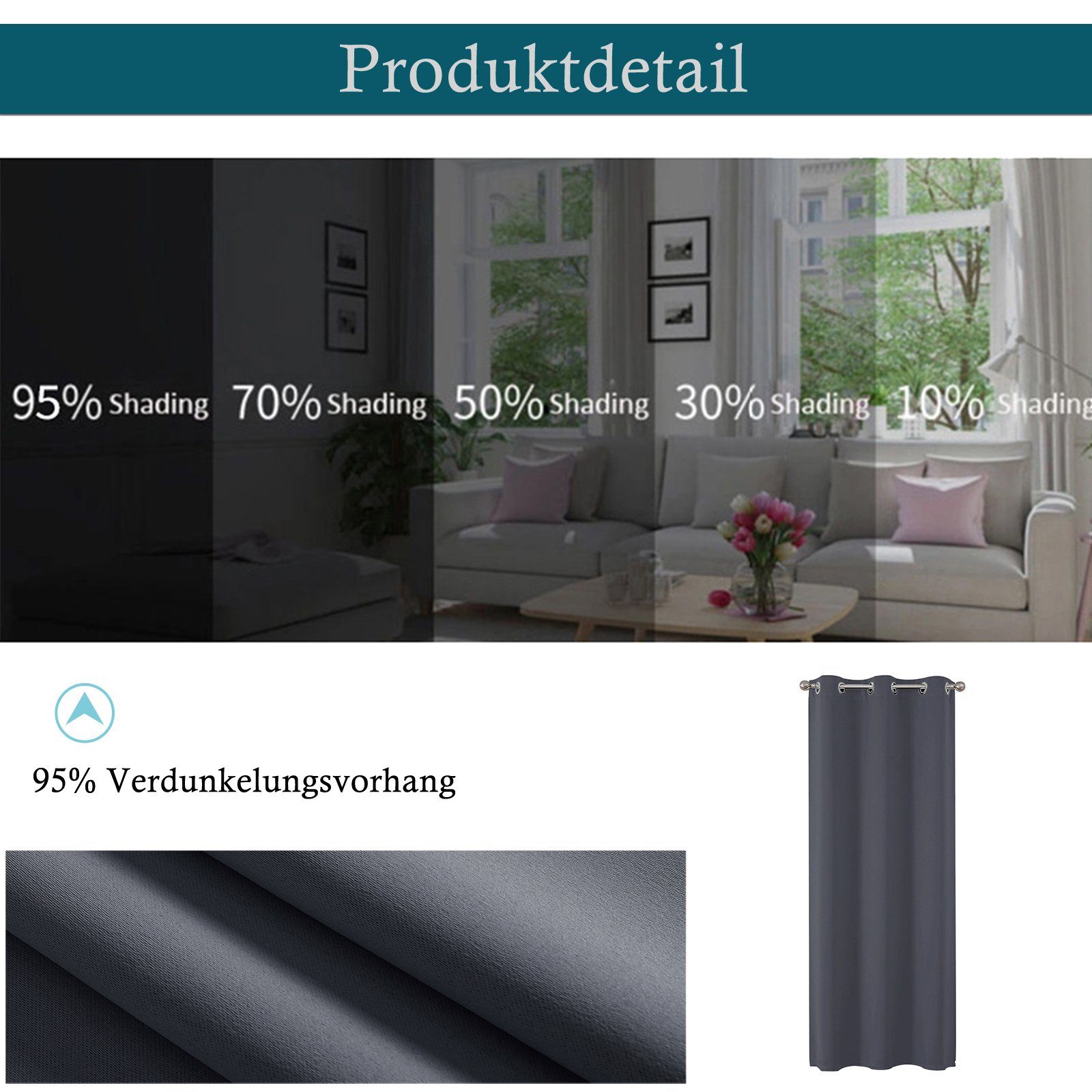 Qelus Raumteiler Verdunkelungstürvorhang Solide Türvorhang Küche Wohnkultur 1 Panel, 1-tlg.