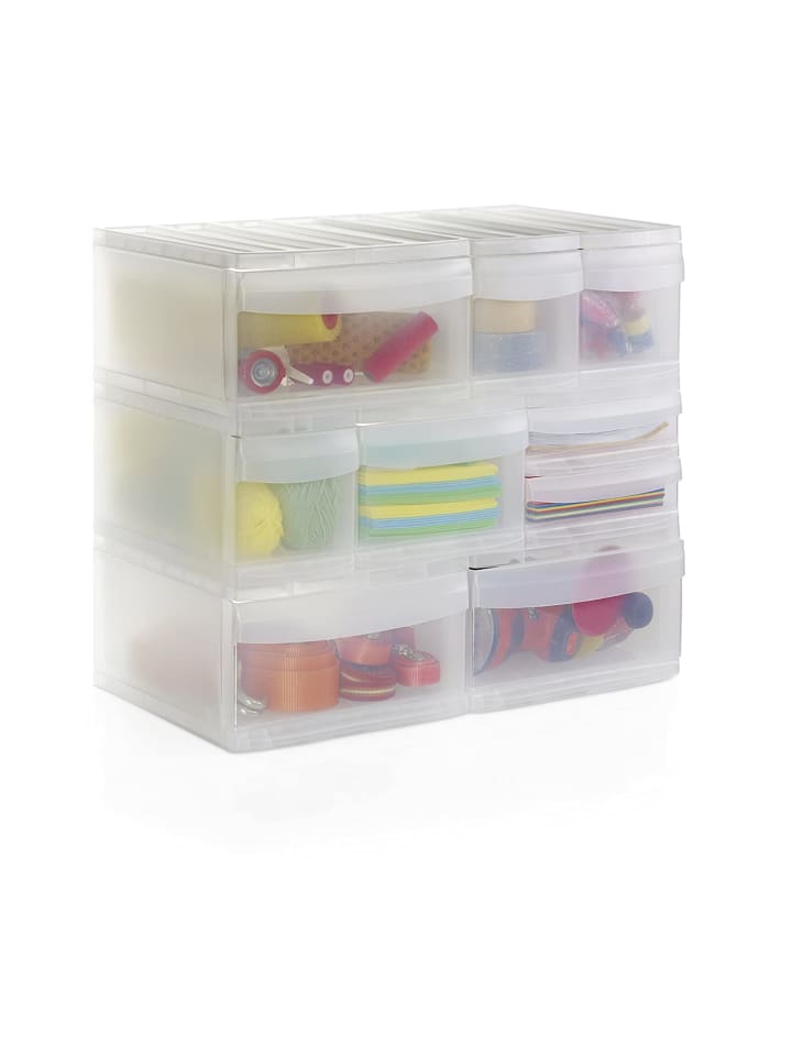 Rotho Stapelbare Schublade 10l mit Gummifüsschen in Transparent günstig kaufen onesize