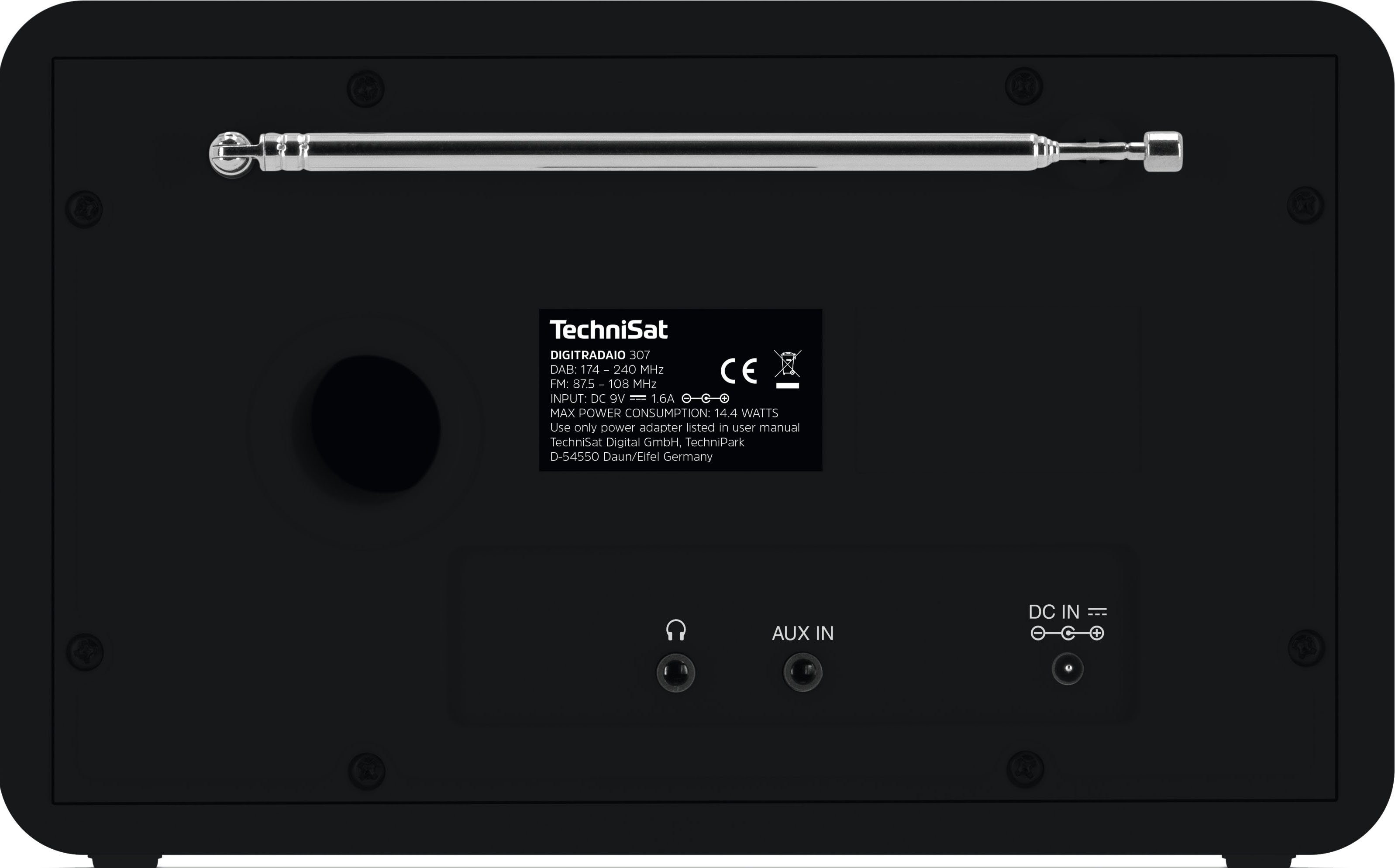 TechniSat Digitradio 307 Digitalradio (DAB) (Digitalradio (DAB), UKW mit RDS, 5 W)