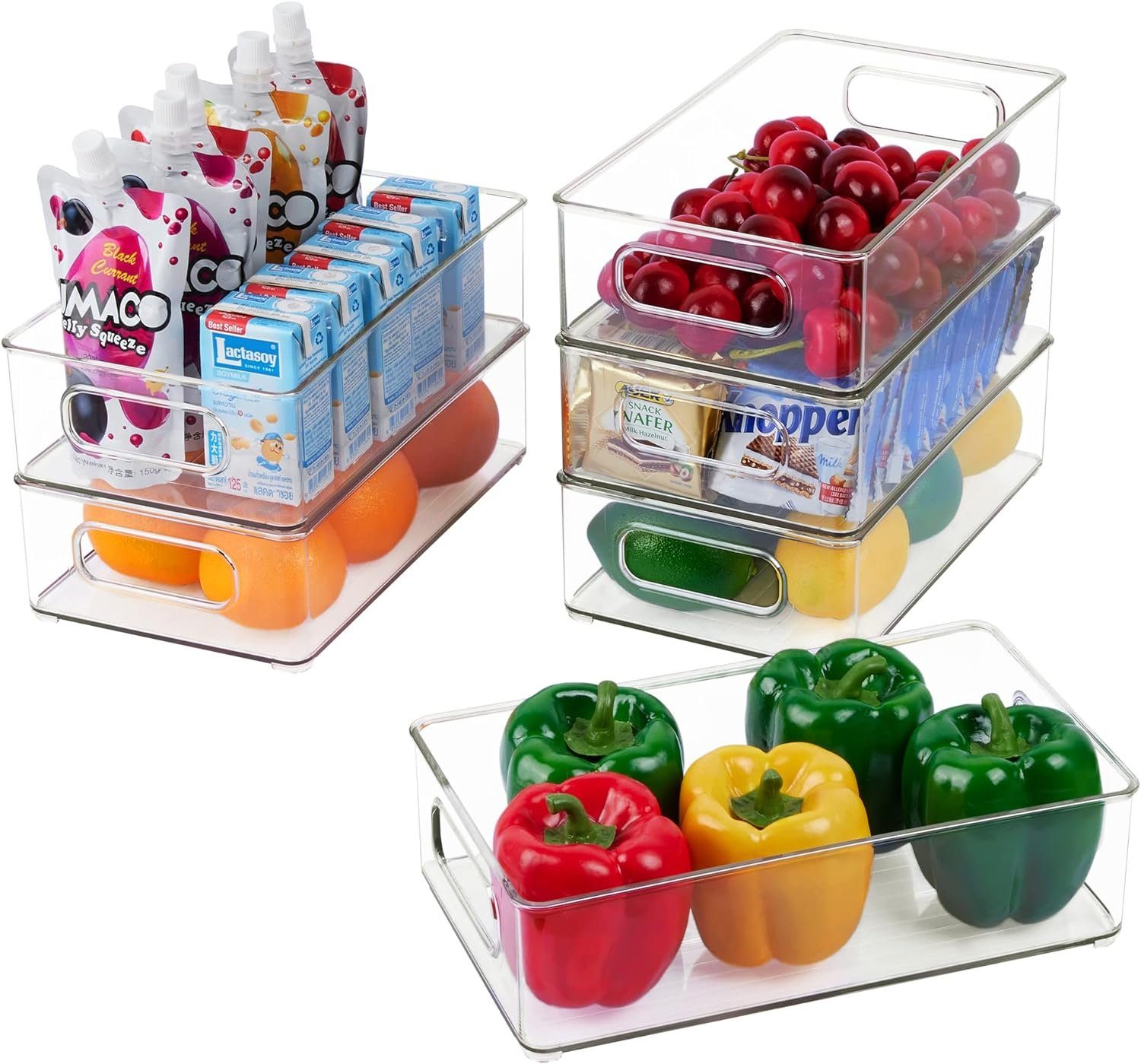 Runxizhou Gewürzregal Kühlschrank Organizer 3er Set, Küche Aufbewahrungsbox & Organisation, 3-tlg.