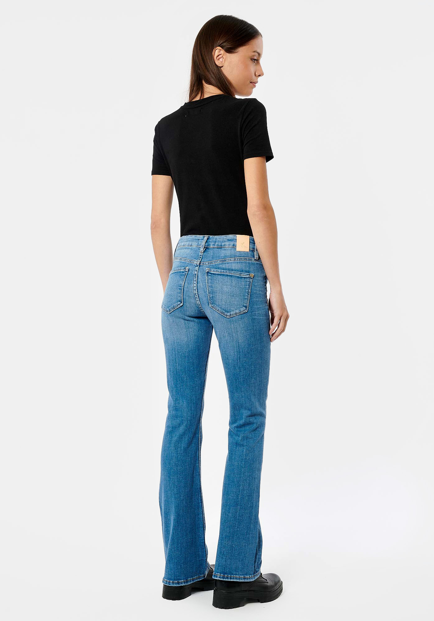 LUCKY  Jean bootcut bleu Femme