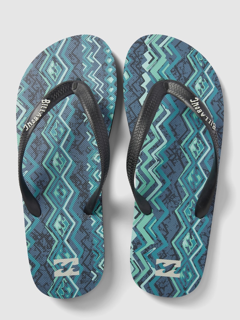 Zehentrenner mit Allover-Muster Modell 'TIDES' in ozean blau