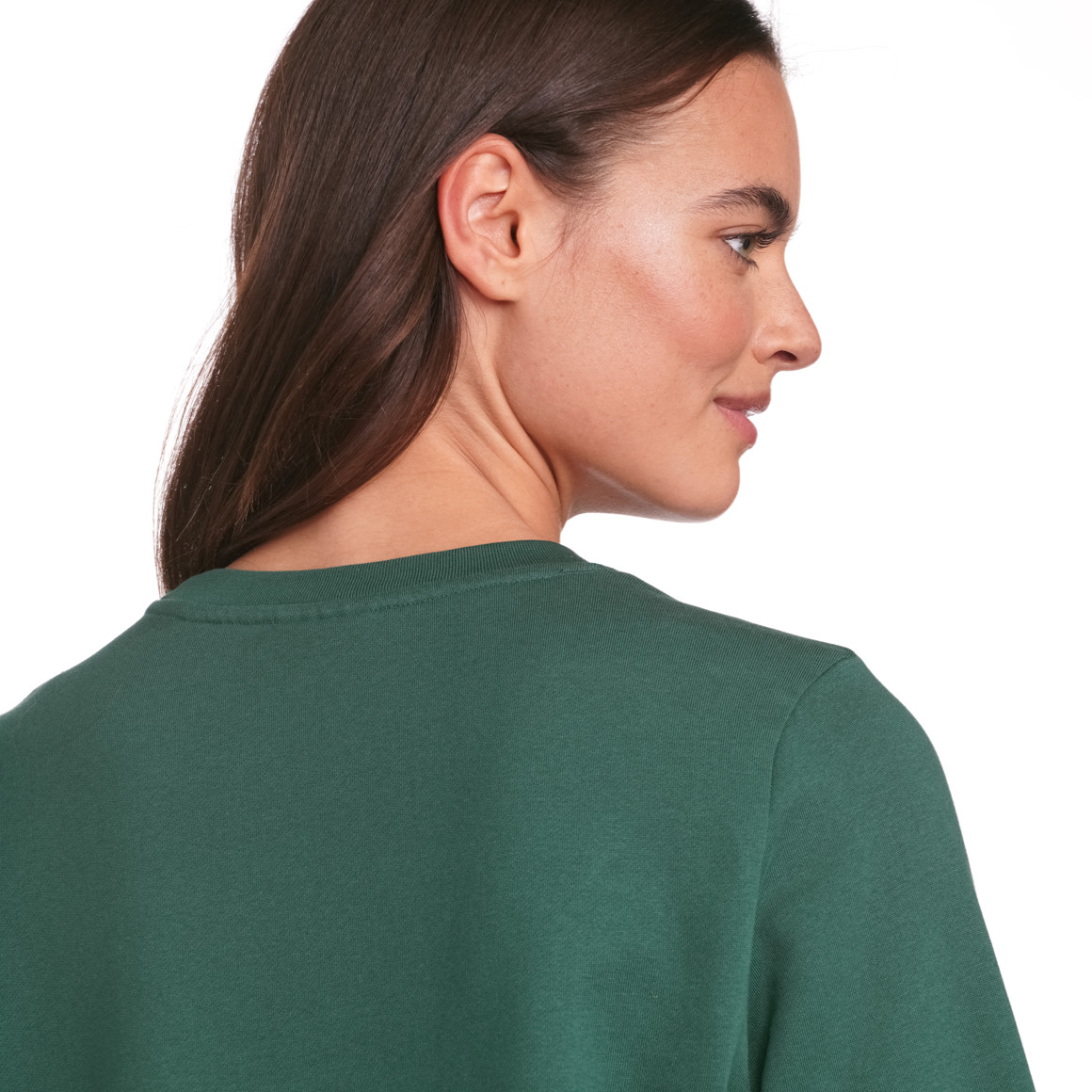 Damen Weihnachtssweatshirt mit Applikation dunkelgrün