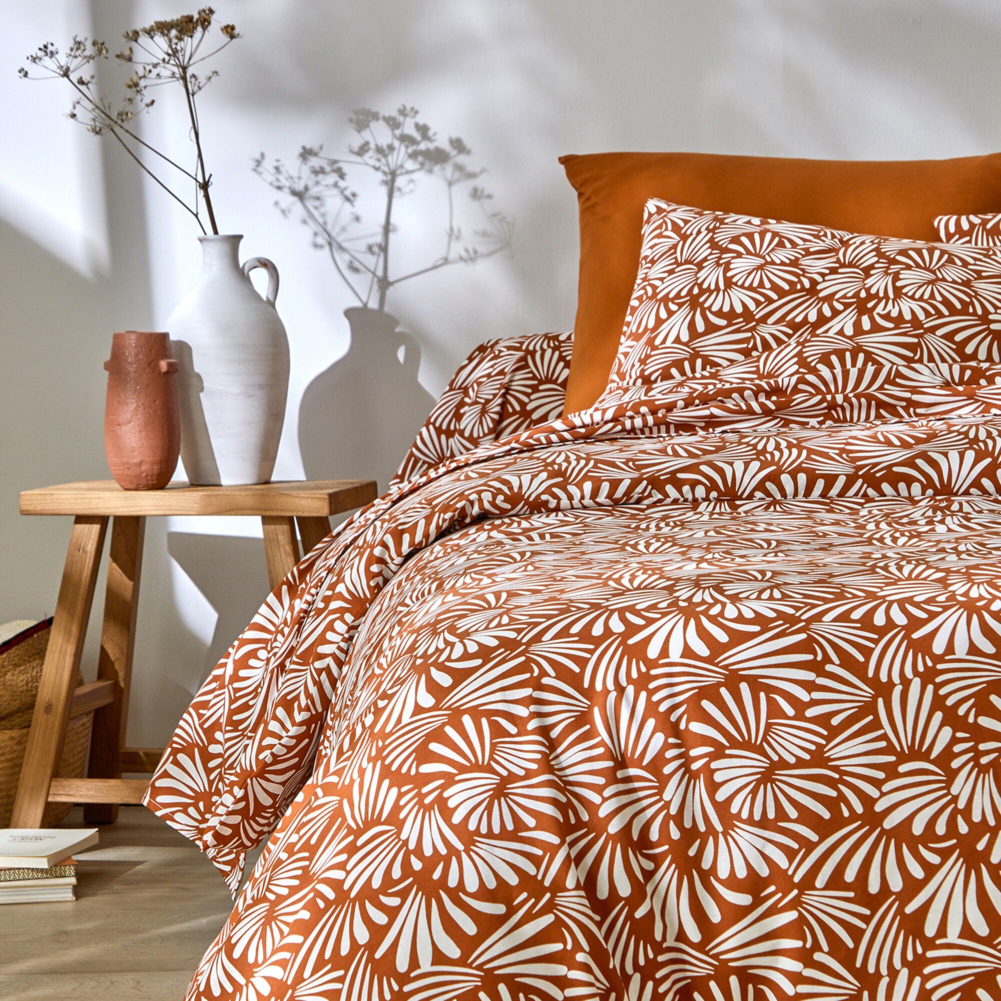 Linge de lit Vick en coton imprimé graphique