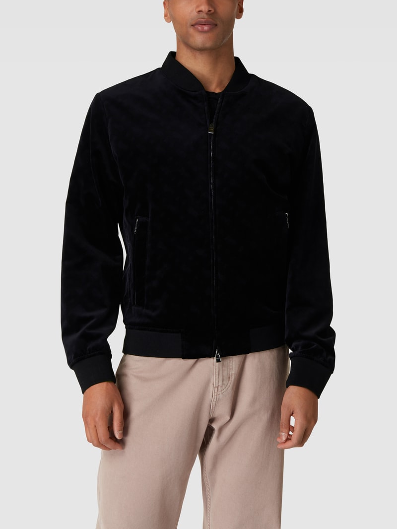 Jacke aus Samt Modell 'Hanry' in schwarz