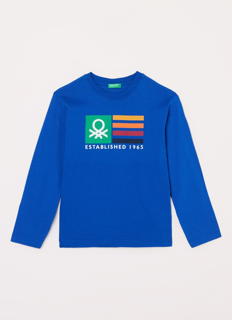 Benetton košulja dugih rukava s printom logotipa