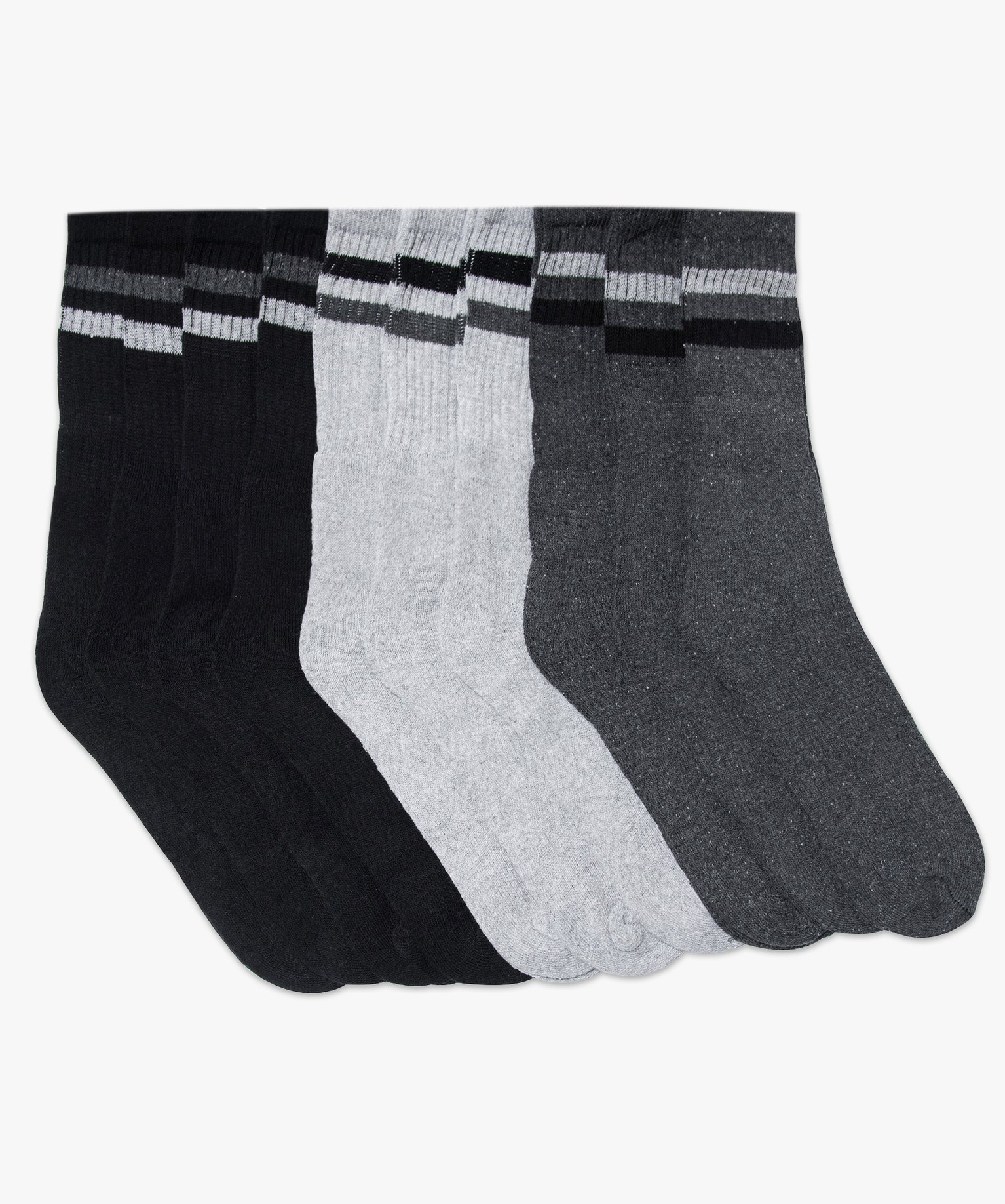 Lot x10 chaussettes hautes de sport gris fonce | GEMO