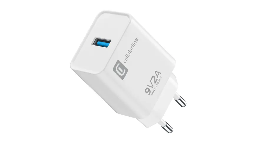 Cellularline USB Typ-A Travel Charger 18W White