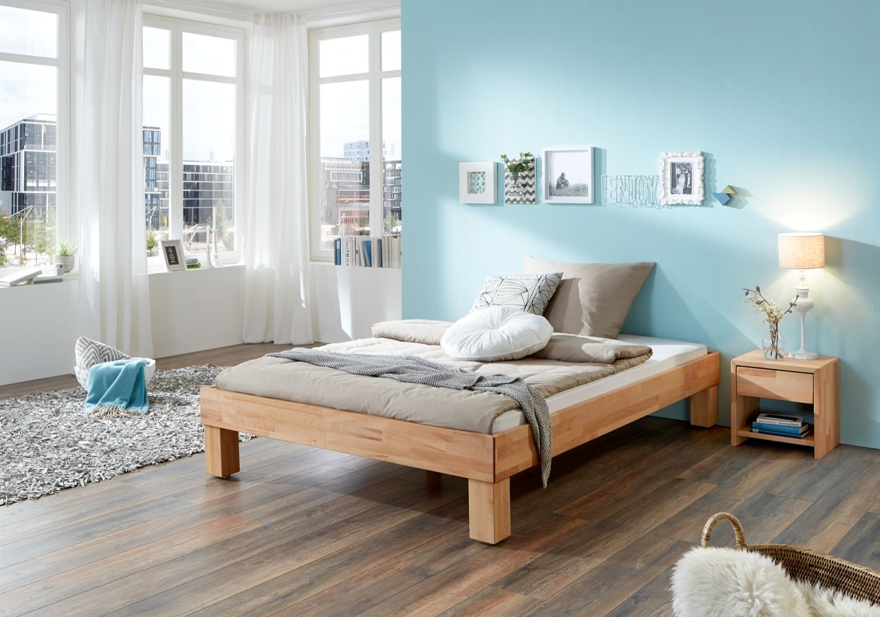 Relita Futonbett Manuela, ohne Kopfteil, 100x200 Buche massiv geölt