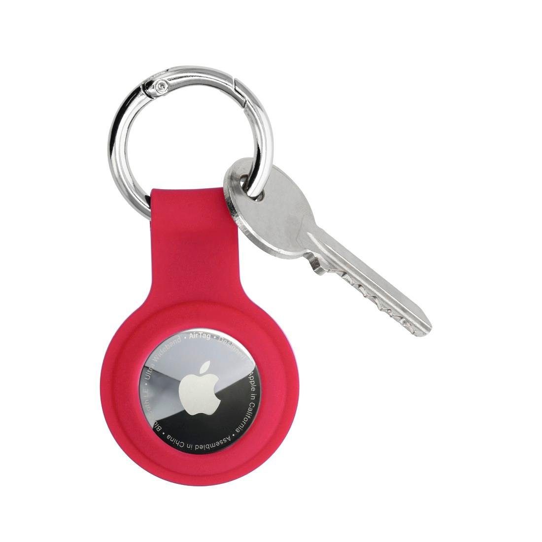 Hama Schlüsselanhänger Edge Protector Schutzhülle für Apple AirTag aus Silikon, mit Karabiner