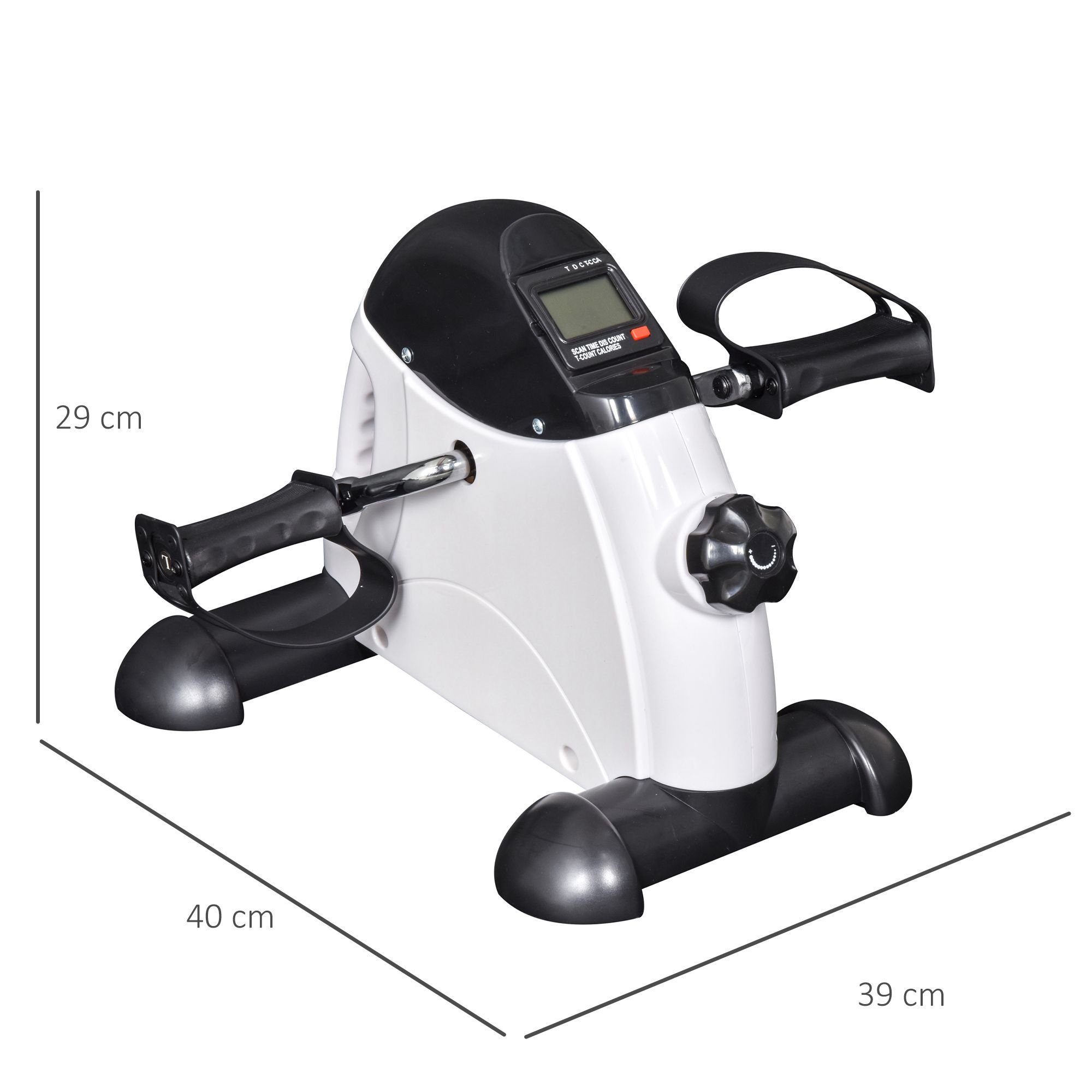 HOMCOM Heimtrainer Fitnessbike Hometrainer Indoorsportbicycle Exercise Bike Fitness (1-tlg., LCD Display), 40x39x29cm(LxBxH)