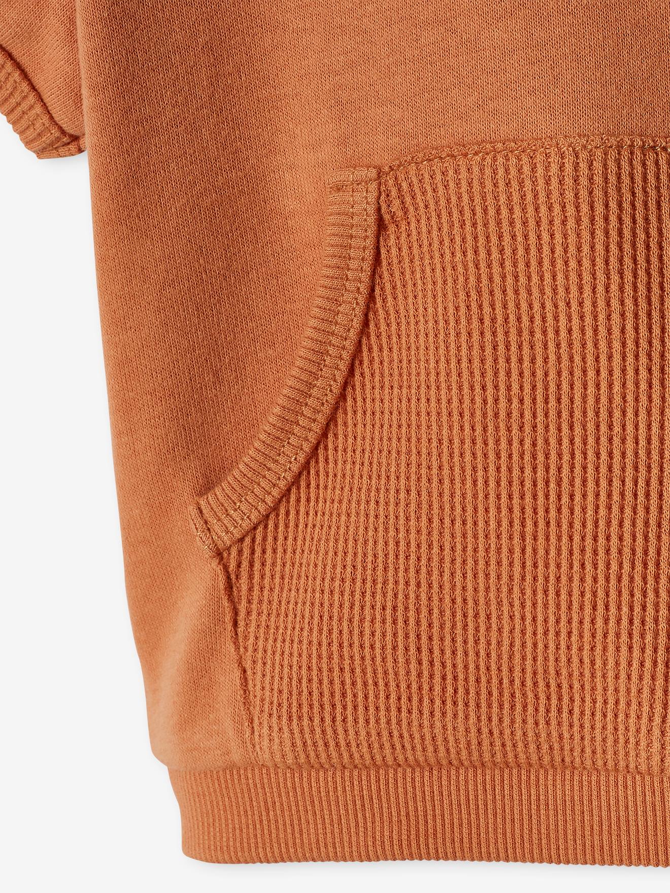 Sweat bébé manches courtes rouille
