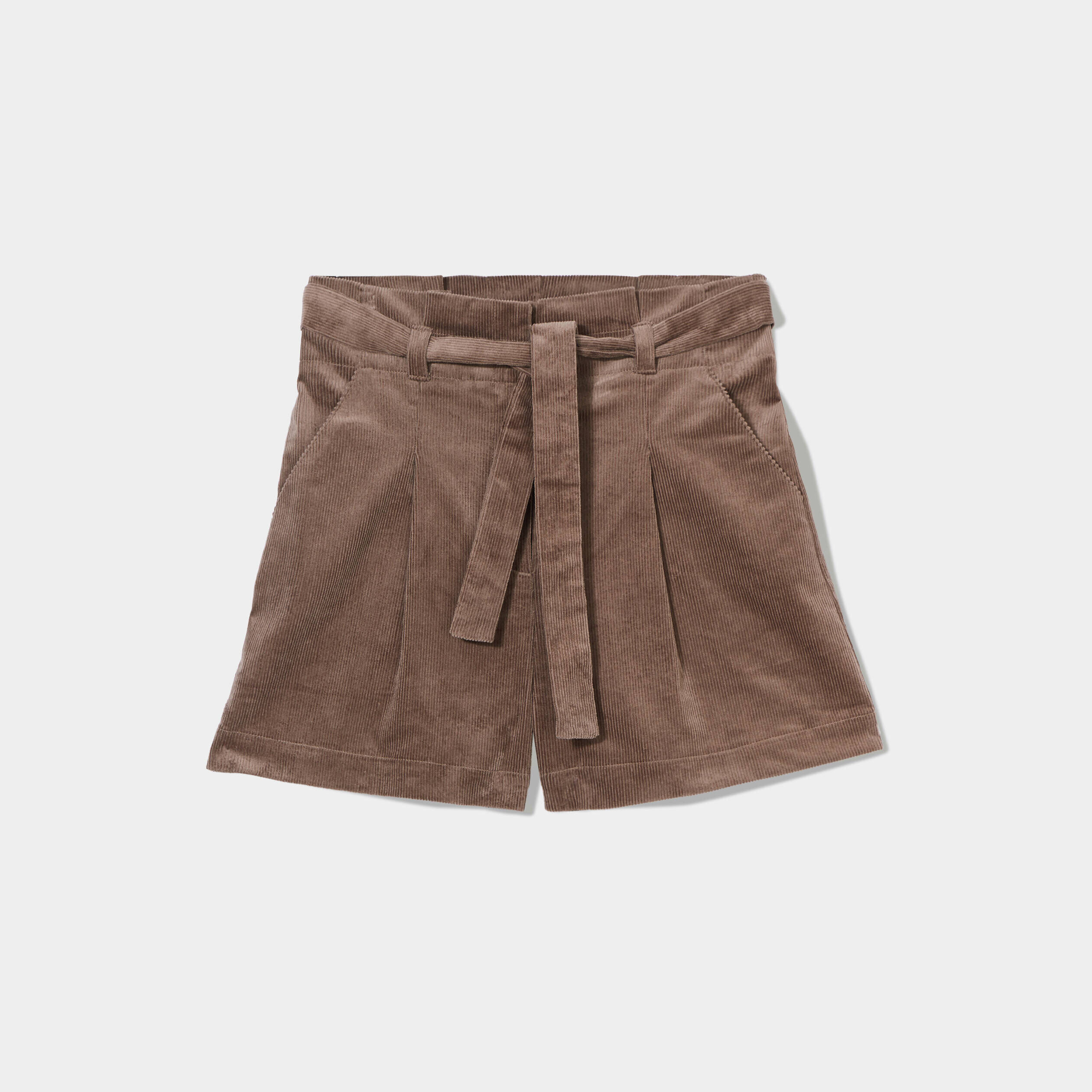 Short paperbag velours taupe femme | Cache Cache