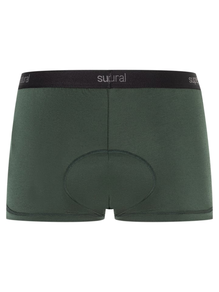 super.natural Merino Fahrradunterhose W UNSTOPPABLE PADDED in dunkelgrün günstig kaufen