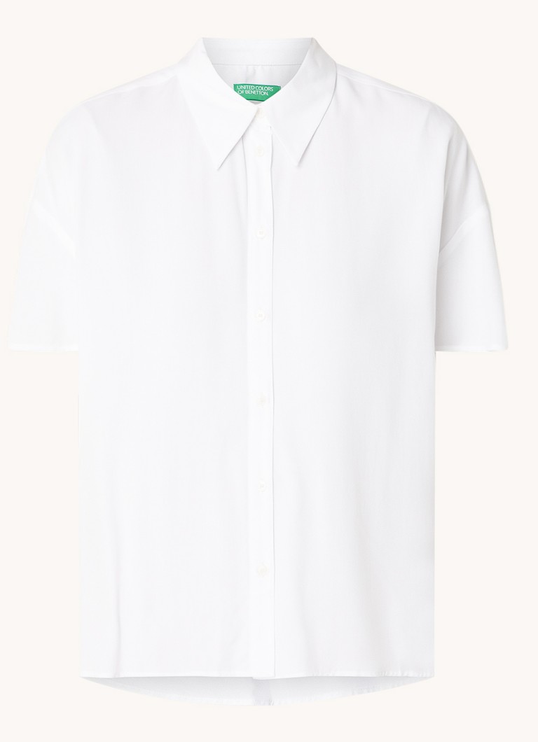 Benetton  Blouse met kraag en stretch