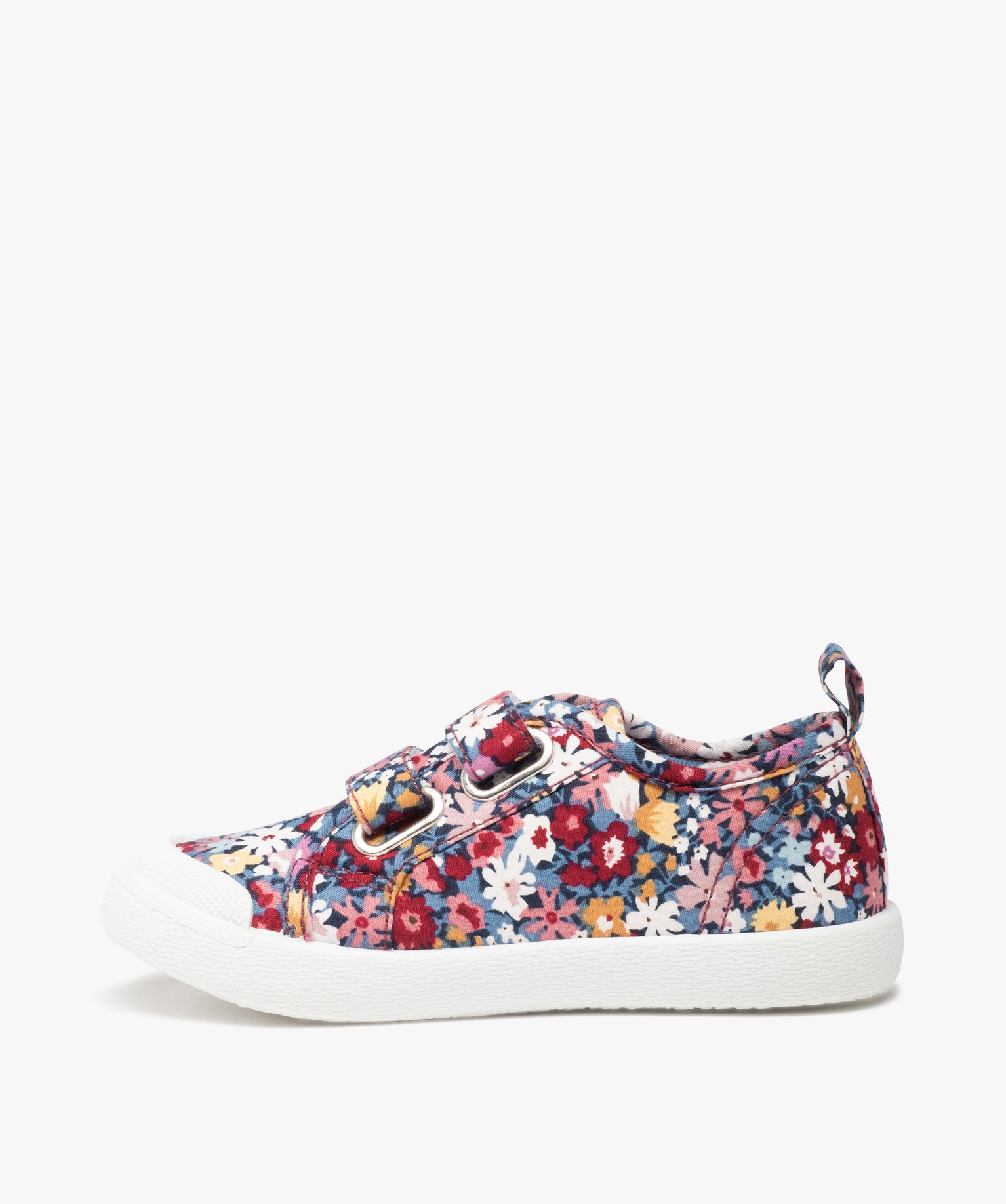 Baskets fille en toile à scratch et bout renforcé marine | GEMO