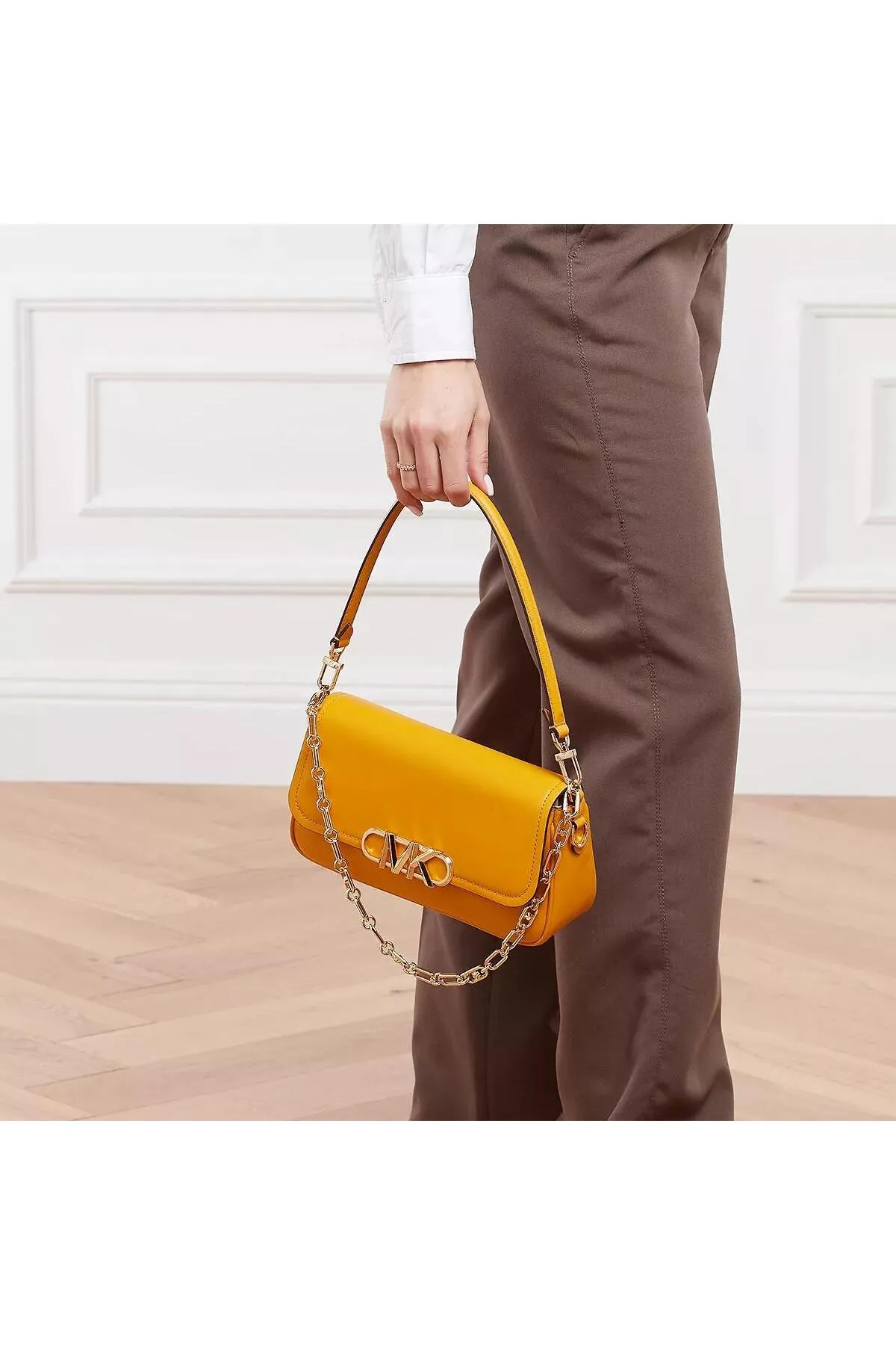 Michael Kors  Parker Medium Convertible Pouchette Golden Rod