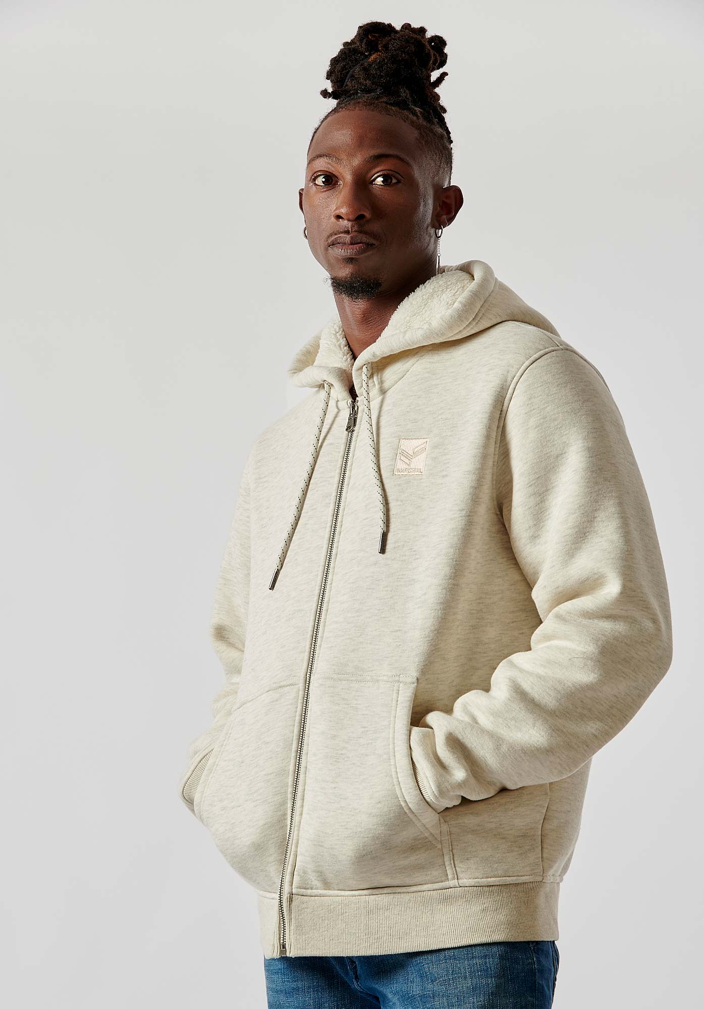 REGIS  Sweat zippé beige Homme