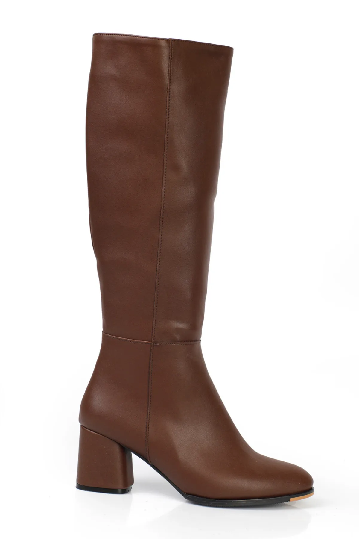 Capone Outfitters  Damenstiefel mit ovaler Spitze und seitlichem Reißverschluss und Absatz