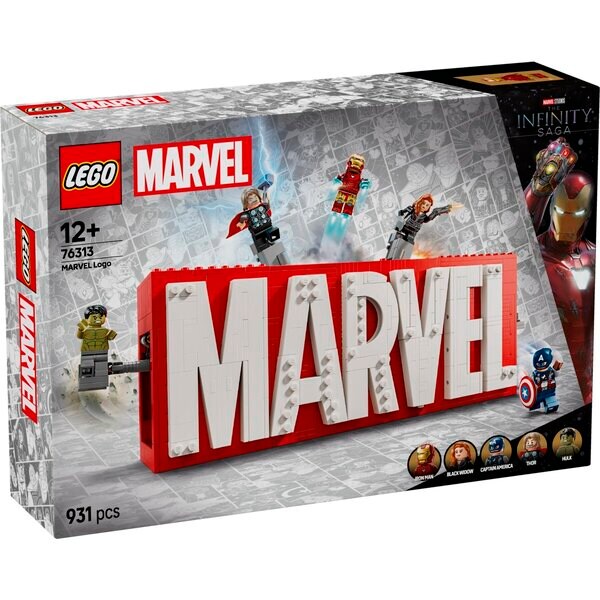LEGO Marvel 76313 Logo Marvel e minifigure
