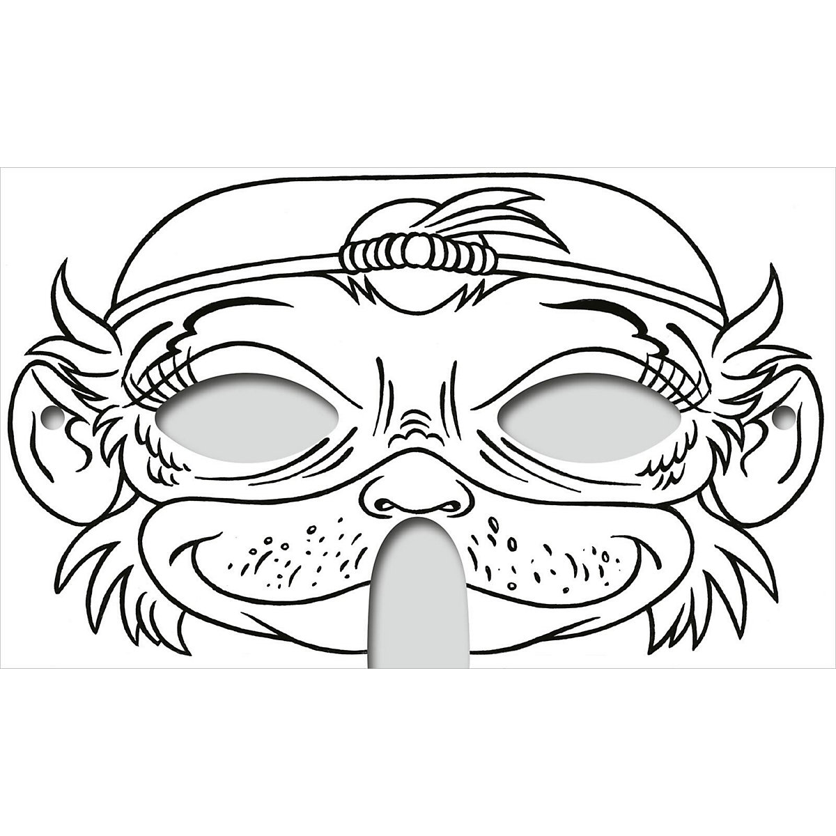 Abenteuer-Masken zum Ausmalen