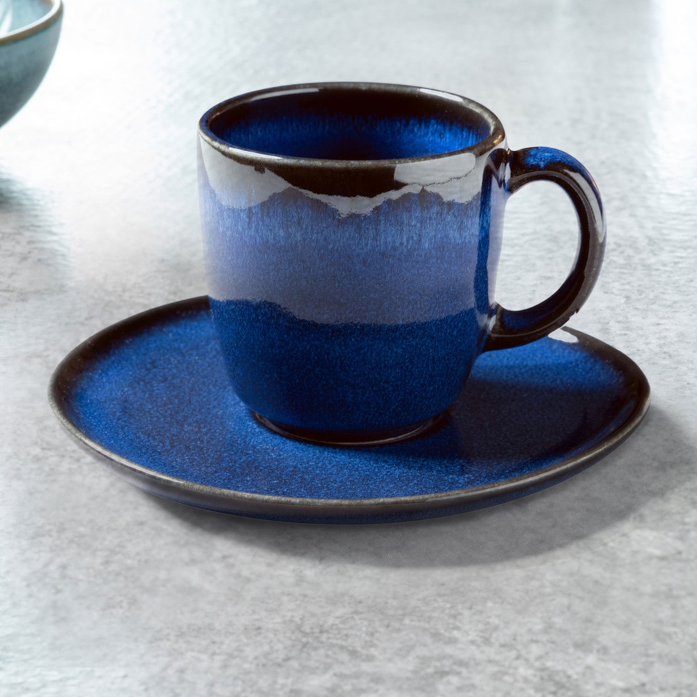 like. by Villeroy & Boch Sous-tasse à café 6 pièces Lave bleu Tasse