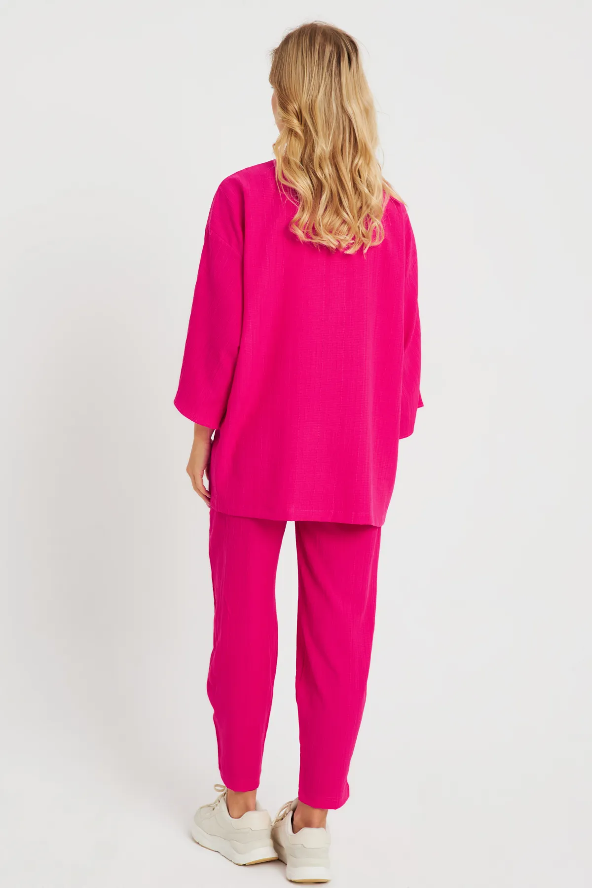 Cool & Sexy  Gewickeltes Kimono-Set für Damen Fuchsia Q983