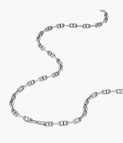 Fossil Kette Heritage D-Link Metall silberfarben