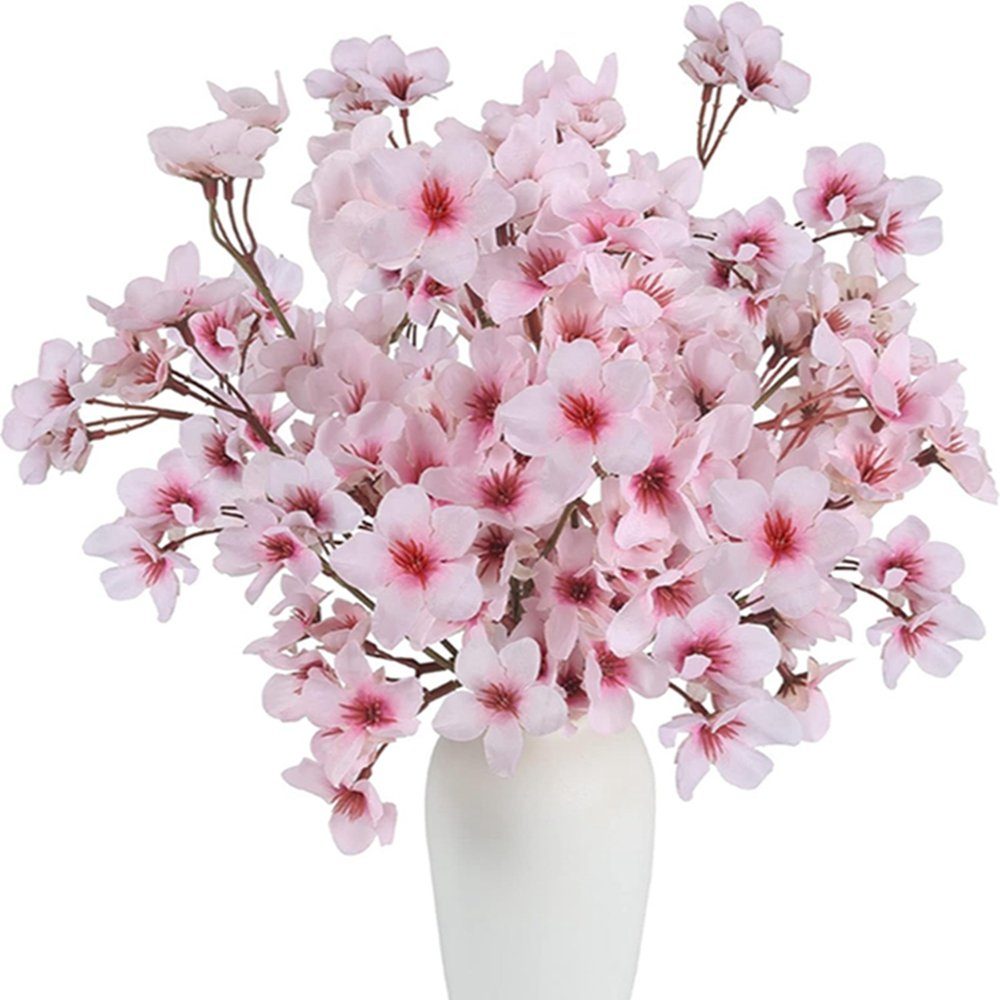 Kunstblumenstrauß 4 STÜCK Künstliche Kirschblüten Deko Sakura Blumen Blumenarrangement, Ronner UG
