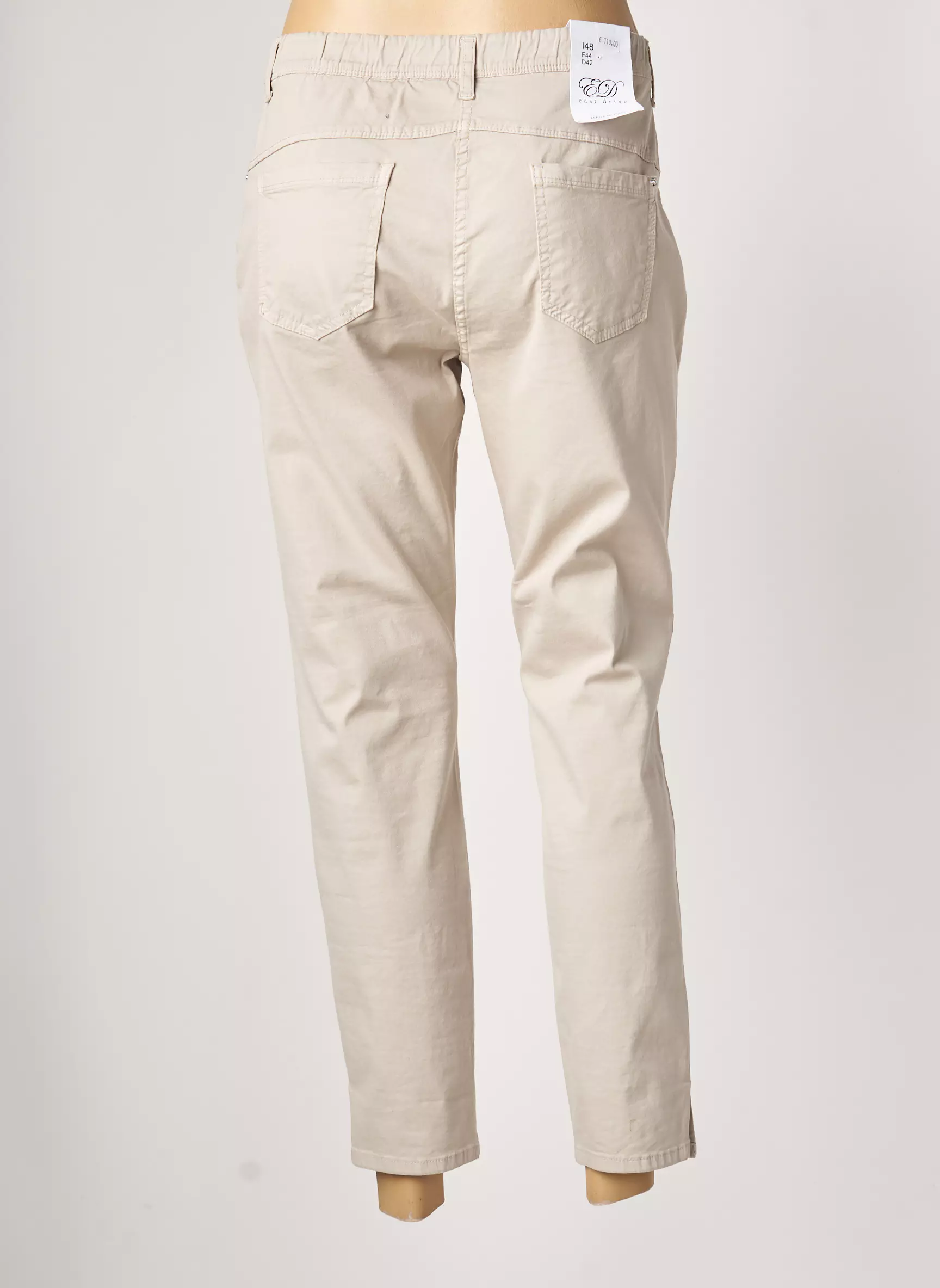 East Drive Pantalons Slim Femme couleur beige