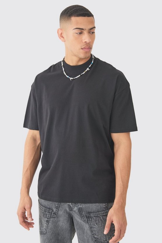 Oversize T-Shirt mit Pour Homme Print