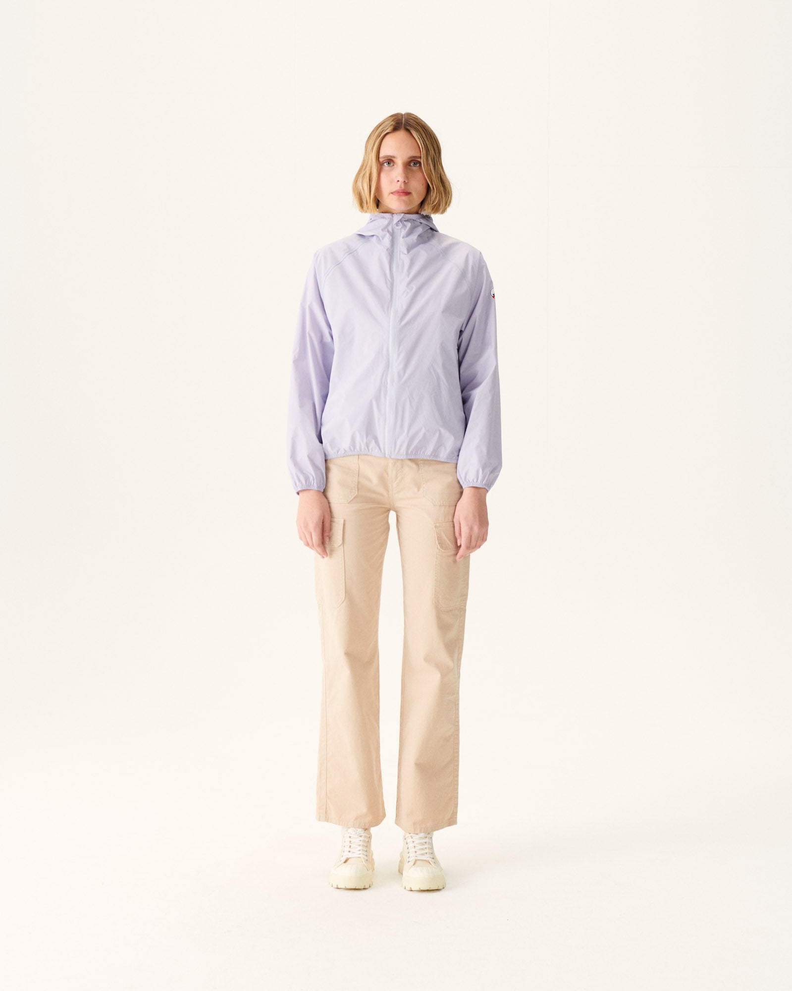 Imperméable à capuche Mauve pastel Singapore