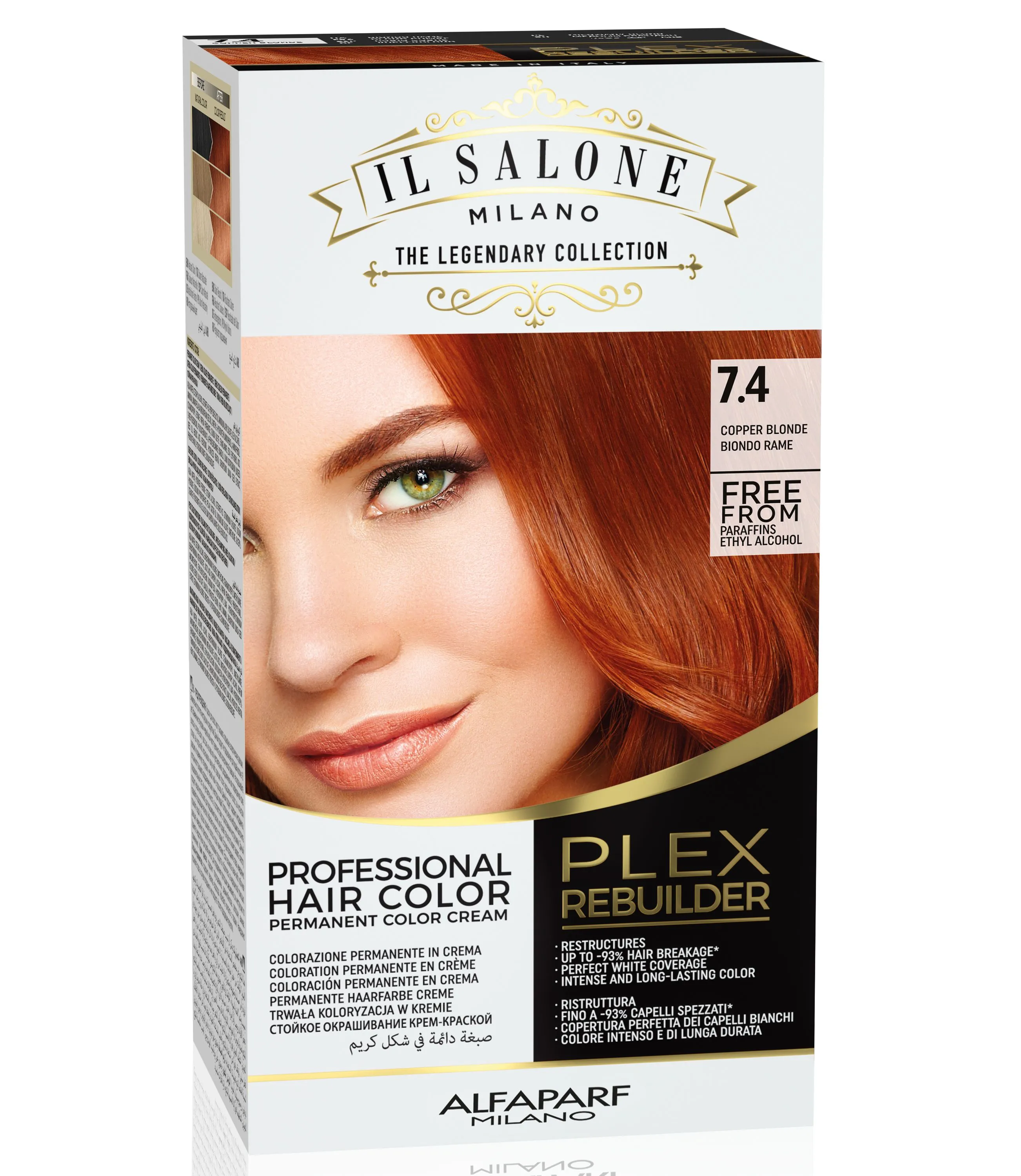 Colorazione Permanente in Crema Plex Rebuilder 7.4 Biondo Rame
