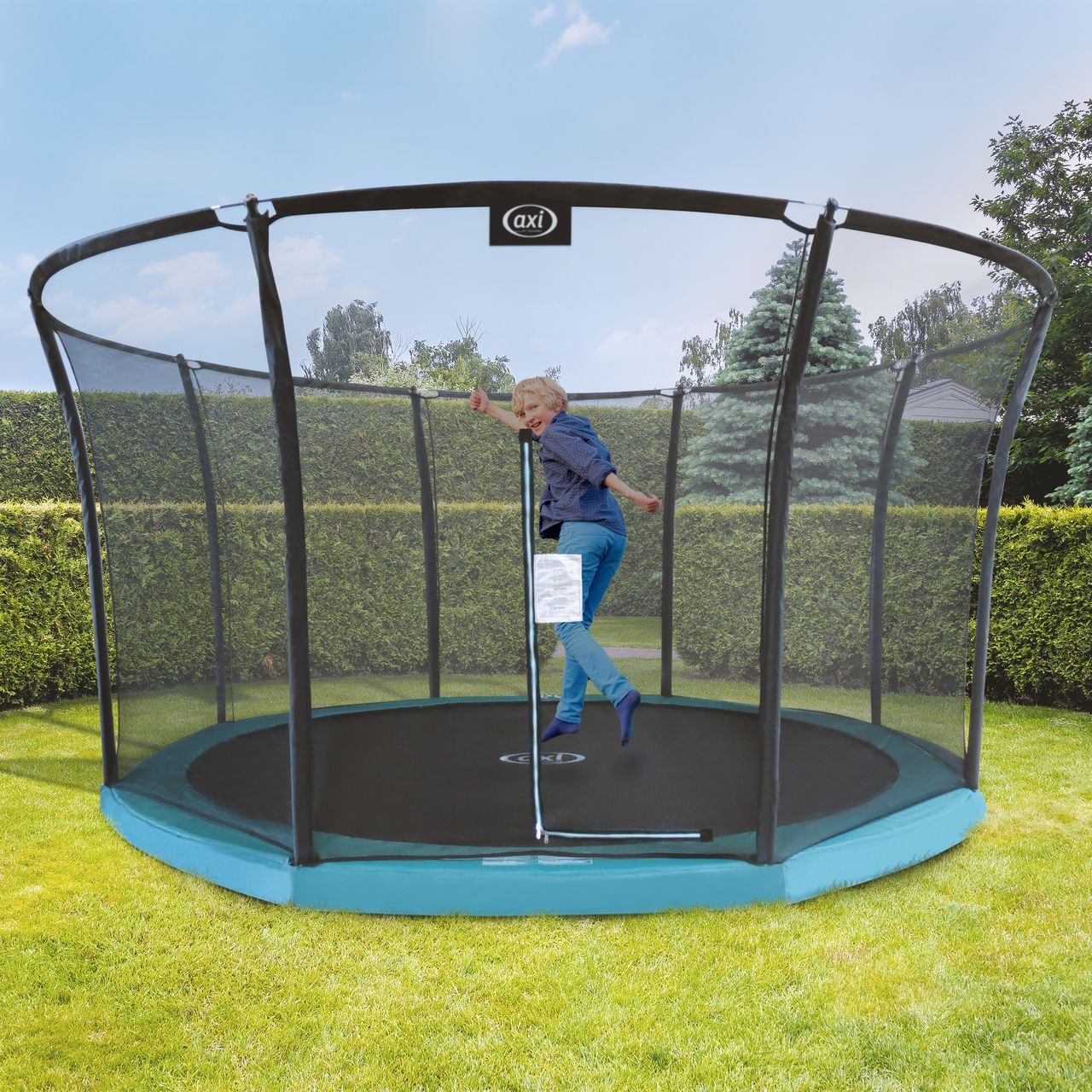 AXI Denver Trampolin 12ft - Inground - Grün